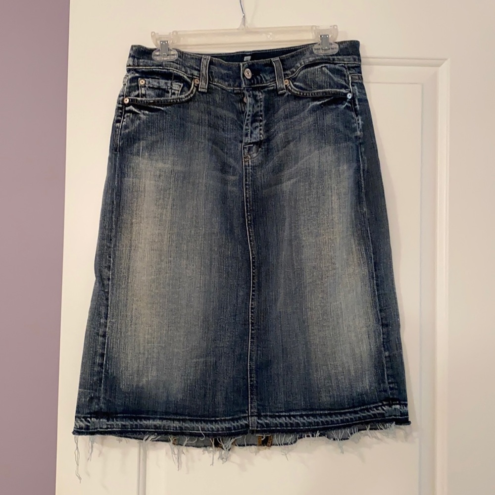 7 for all mankind denim skirt